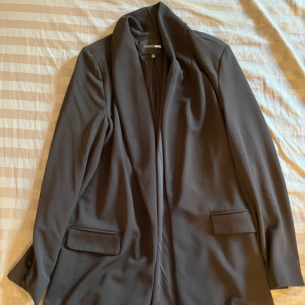 Fashion Nova Black Oversized Blazer